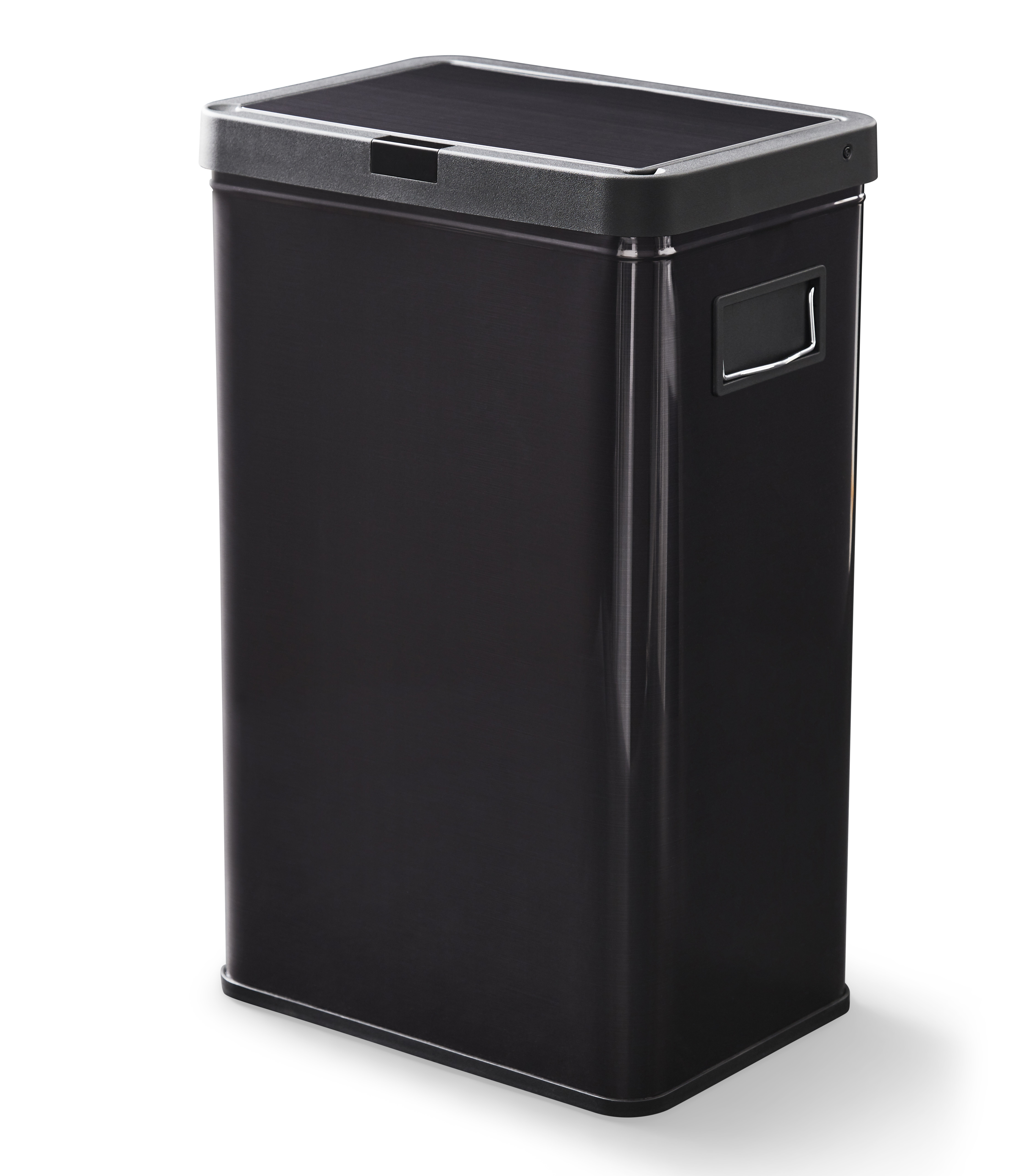 Better Homes & Gardens 13.7gal Stainless Steel Touchless Kitchen Garbage Can Black - image 1 of 14