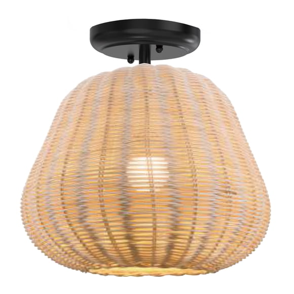 Better Homes & Gardens Nature Woven Ceiling Light, A19 60W Soft White, Medium Base, Dimmable, 1 pack