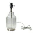 thumbnail image 1 of Better Homes & Gardens 13" Ribbed Glass Lamp Base, Clear, 1 of 5