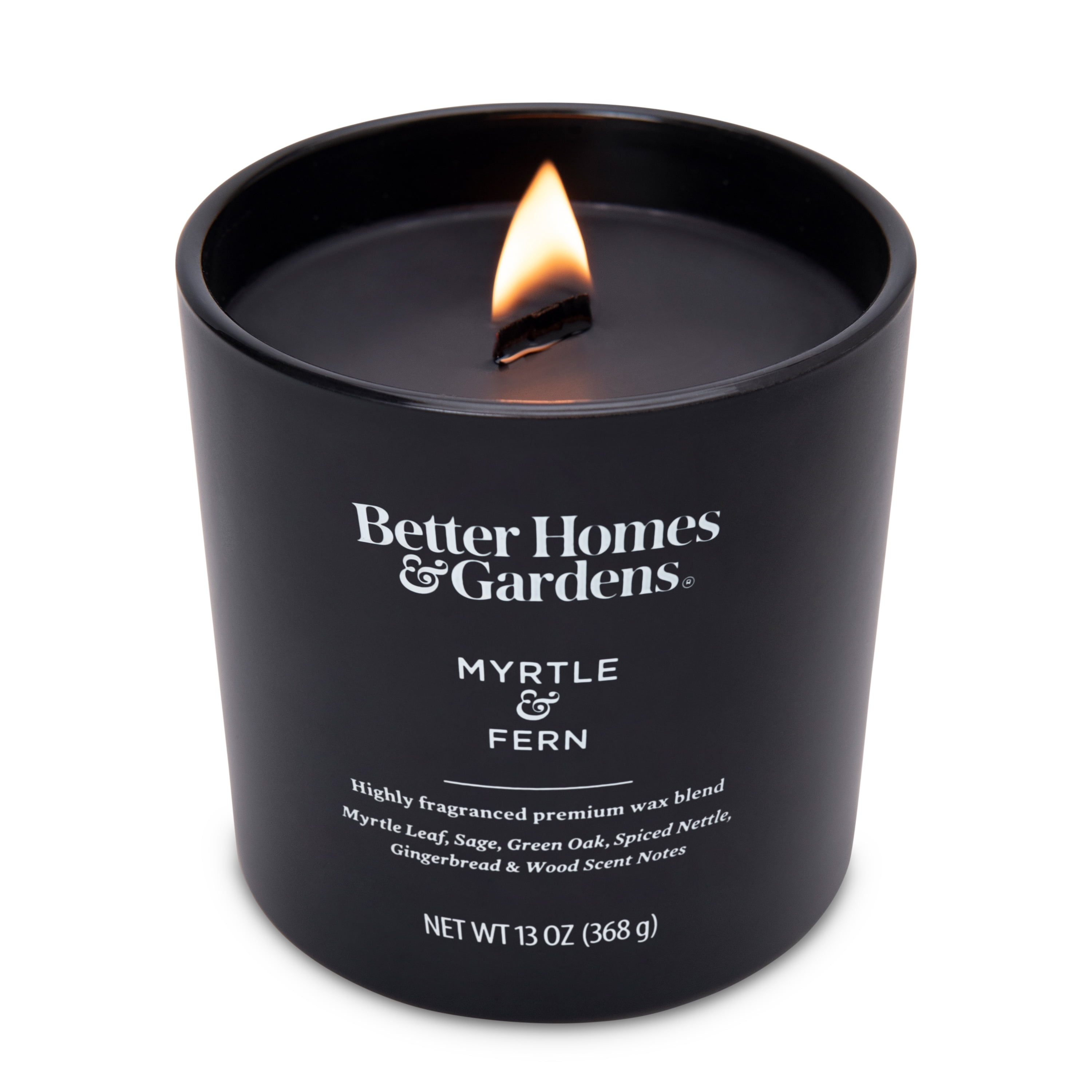 Better Homes & Gardens 13oz Myrtle and Fern Scented Wooden Wick Jar Candle  (图1)