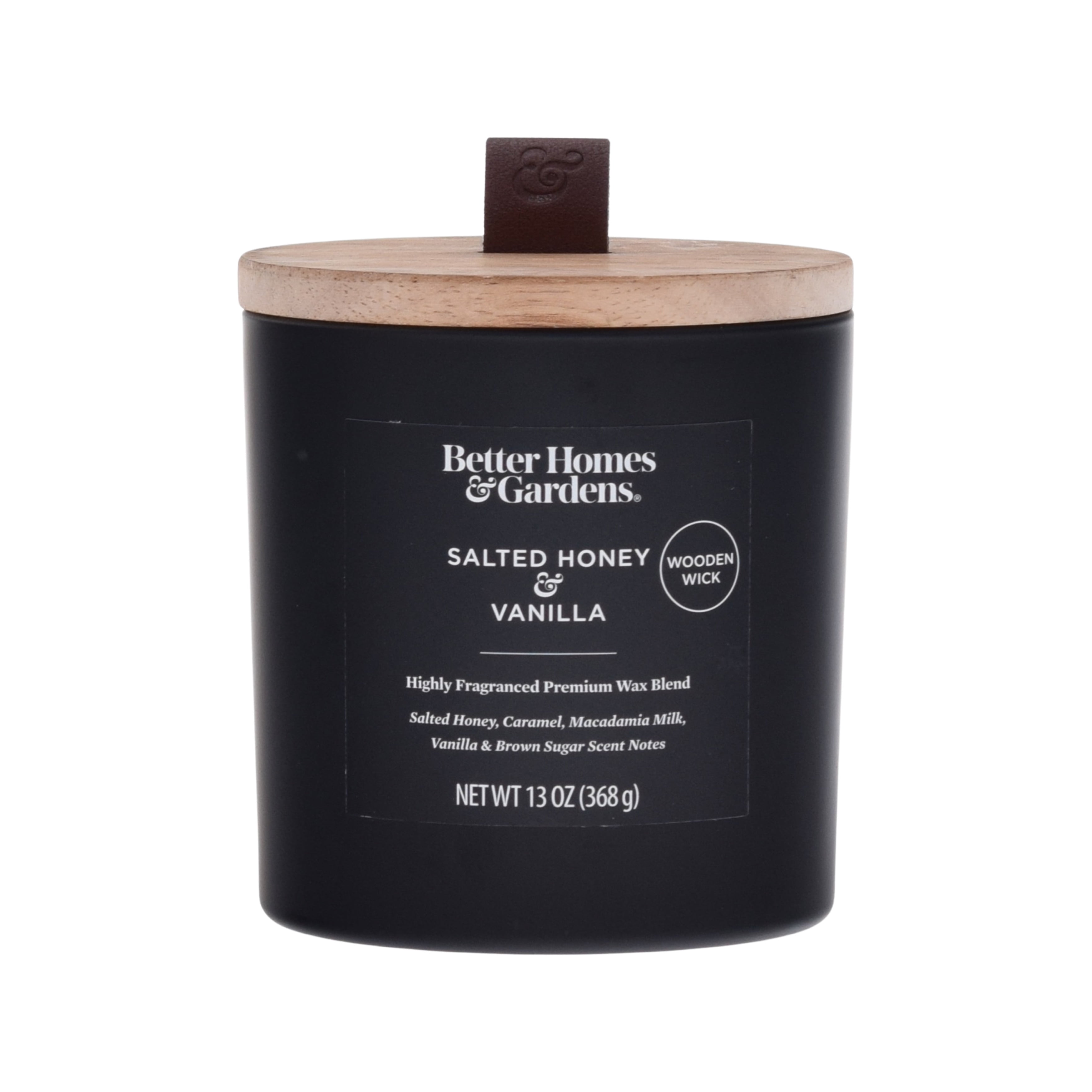 Better Homes & Gardens 13oz Salted Honey & Vanilla Scented Wooden Wick