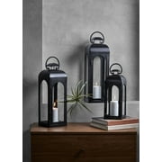 Better Homes & Gardens Black Metal Lantern Candle Holder, 14", Small
