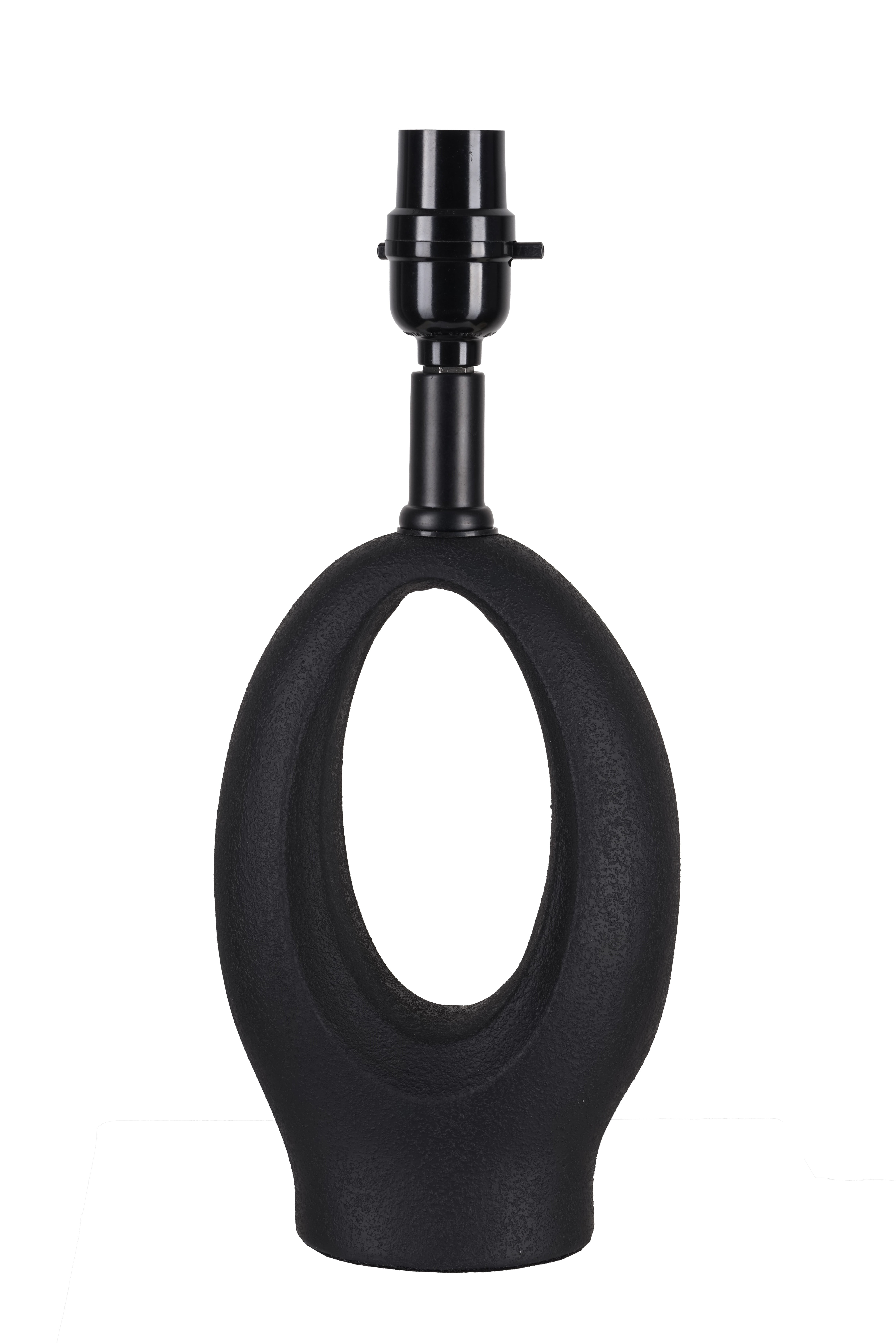 Better Homes & Gardens 14"H Matte Black Oval Ceramic Accent Lamp Base
