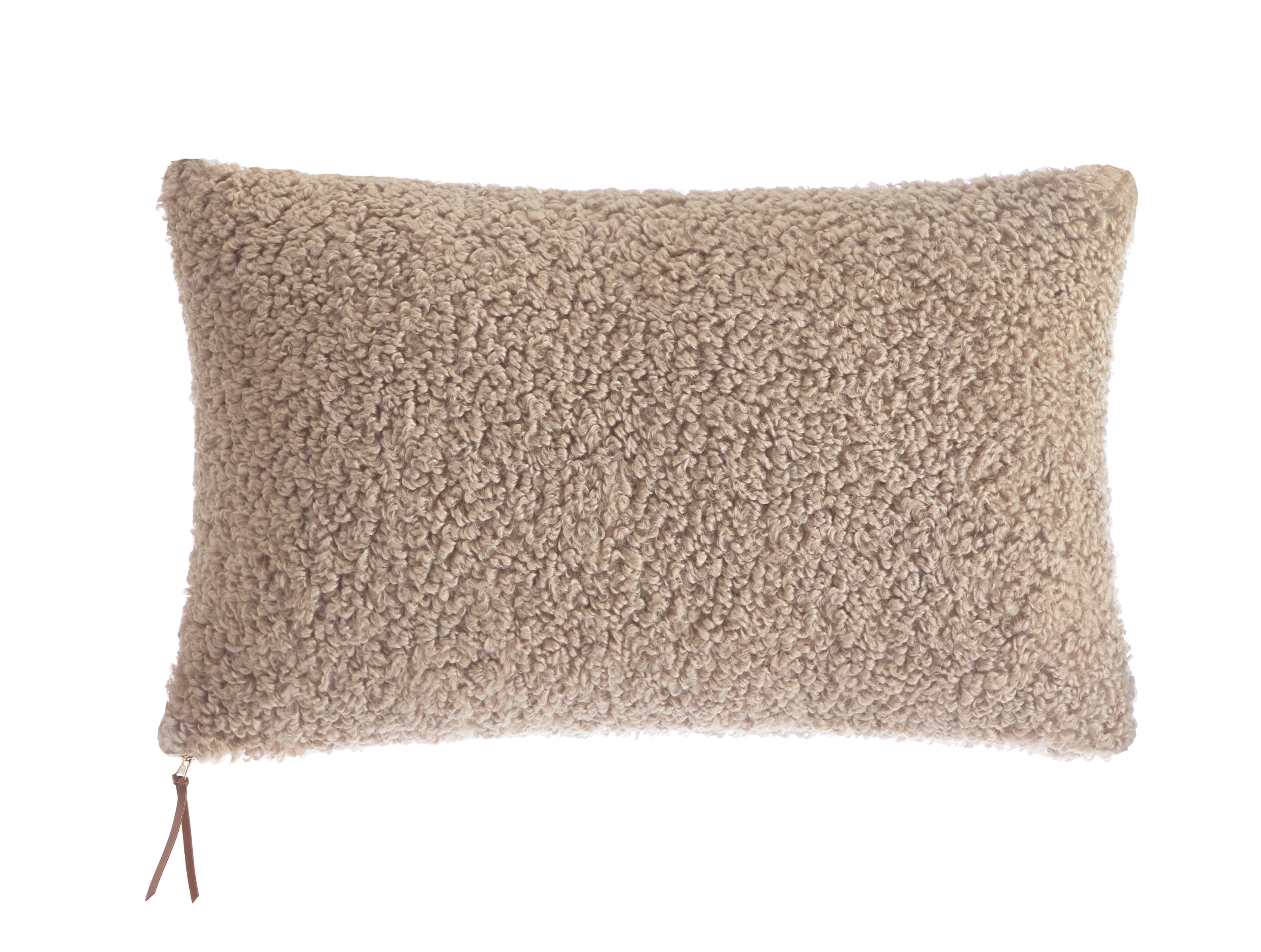 Beige Knubby Plush Lumbar Throw Pillow Beige Knubby Plush Lumbar Throw Pillow