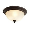 thumbnail image 1 of Better Homes & Gardens 15" Bronze Flush Mount Ceiling Light, Metal Base Frosted Glass Dome Shade, 1 of 14