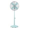 thumbnail image 1 of Better Homes & Gardens 16" 3-Speed Mint Retro Metal Oscillating Adjustable Height Stand Fan, 1 of 9