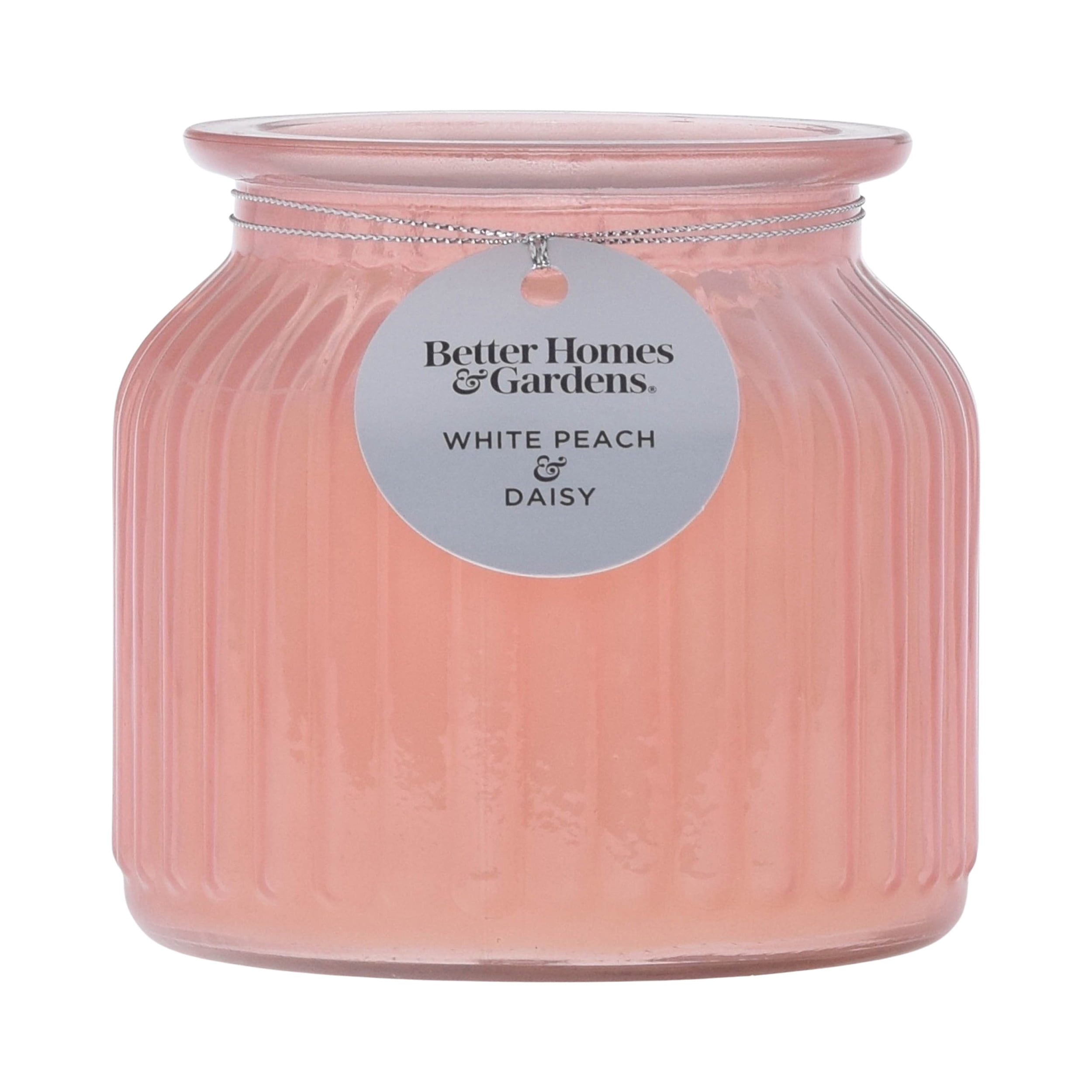 Better Homes & Gardens 16.5oz White Peach & Daisy Scented 2 Wick Pagoda