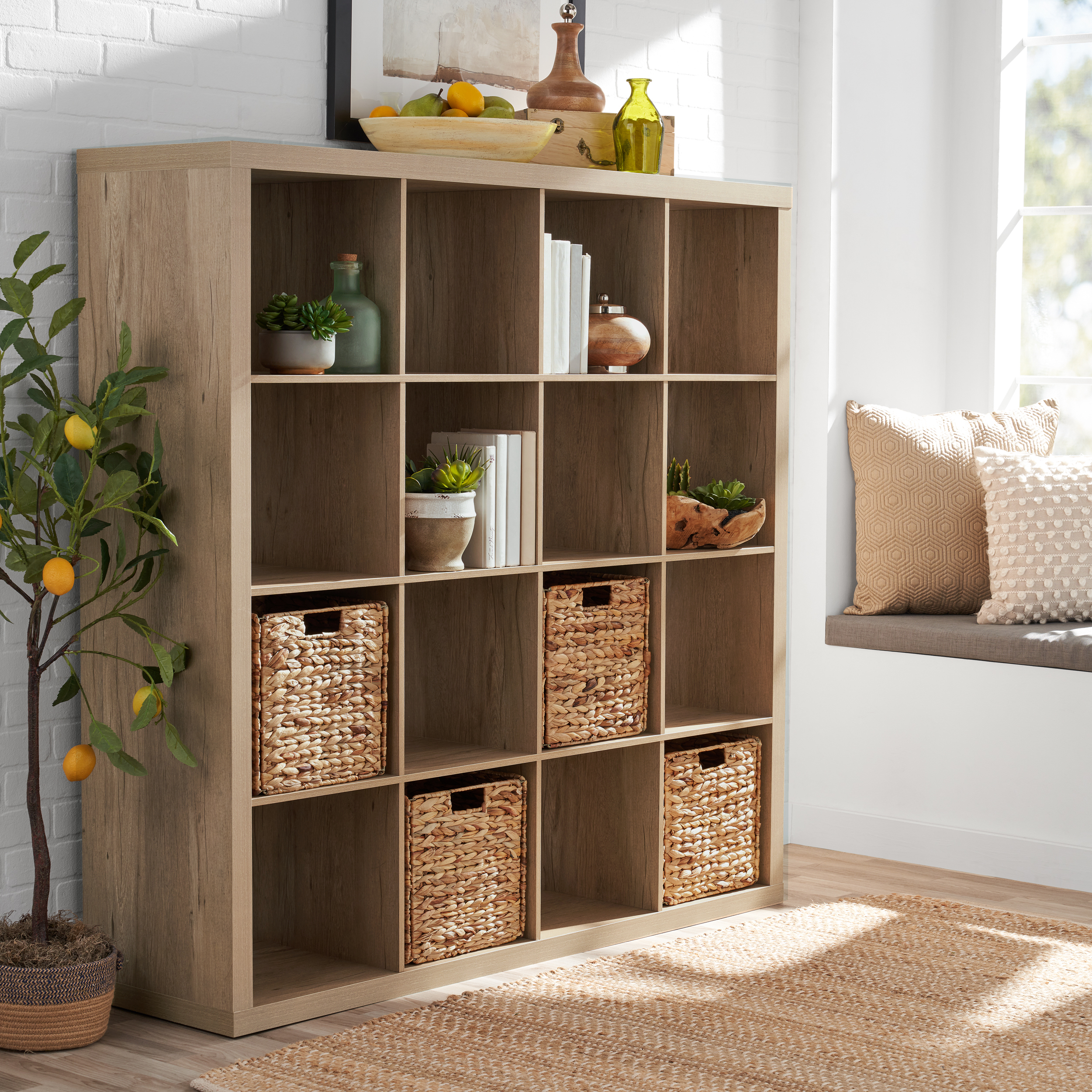 Better Homes & Gardens 16-Cube Storage Organizer, Natural - image 1 of 6