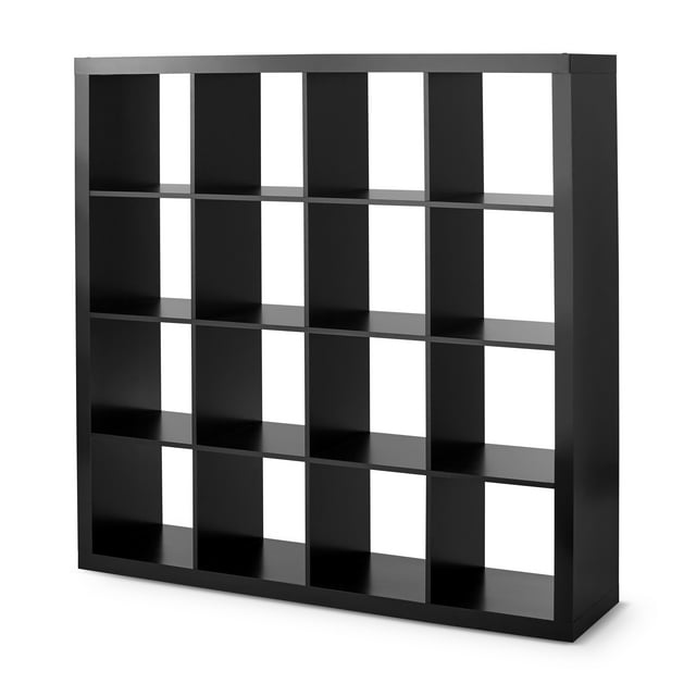 Better Homes & Gardens 16-Cube Storage Organizer, Solid Black