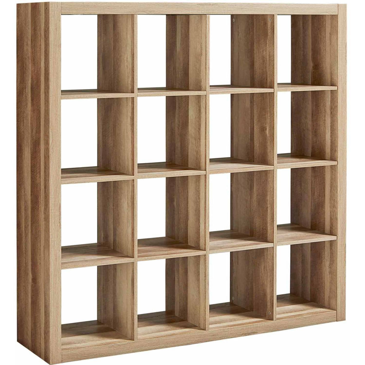 Better Homes Gardens 16-Cube Square Storage Organizer, Multiple Finishes, Size Large 57.40 x W 15.35 x H 56.85