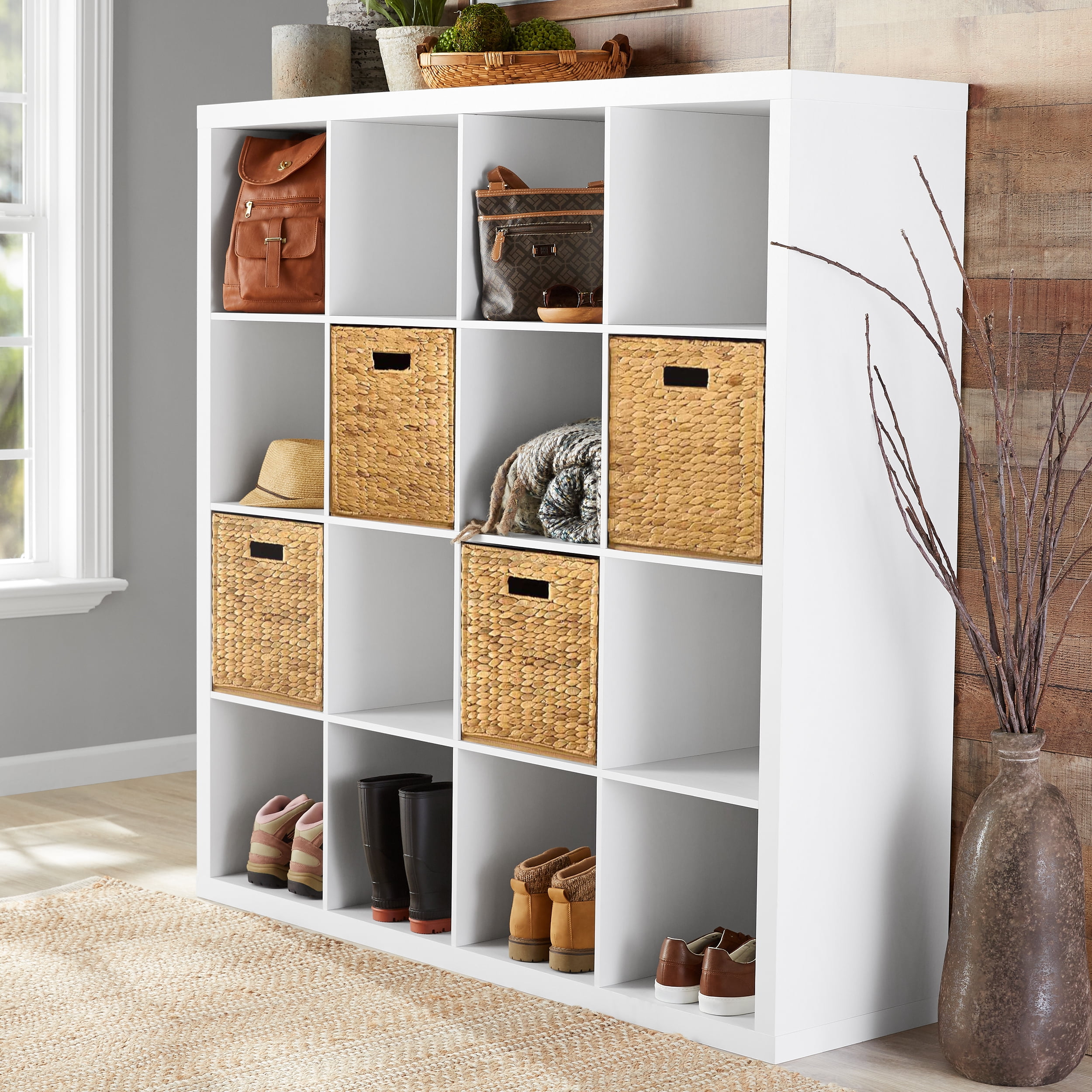 Better Homes & Gardens 16-Cube Storage Organizer, White Better Homes & Gardens 16-Cube Storage Organizer, White