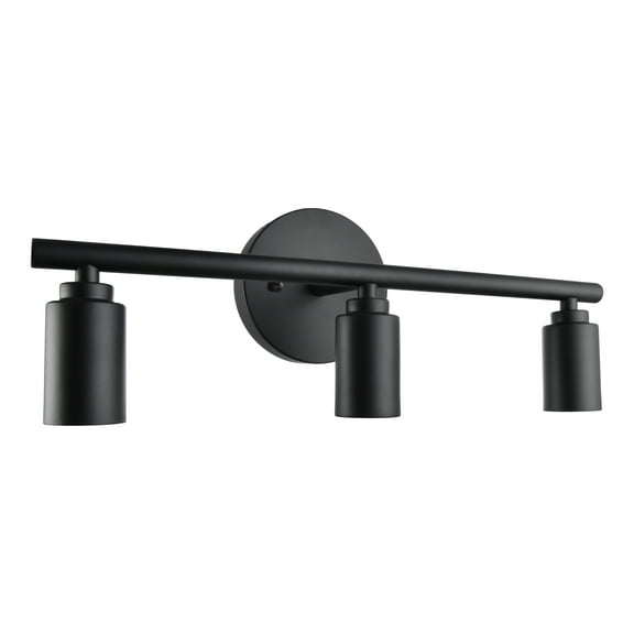 Better Homes & Gardens 16" Farmhouse 3-Light Black Vanity Light, Metal Fixture T9 Bulbs Not Included