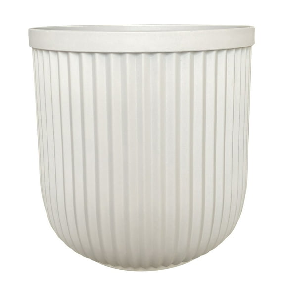 Better Homes & Gardens 16"W x 16"L x 15.8"H Ellan White Resin Plant Pot Planter