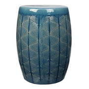 Better Homes & Gardens 17" Marina Ceramic Garden Stool, Blue