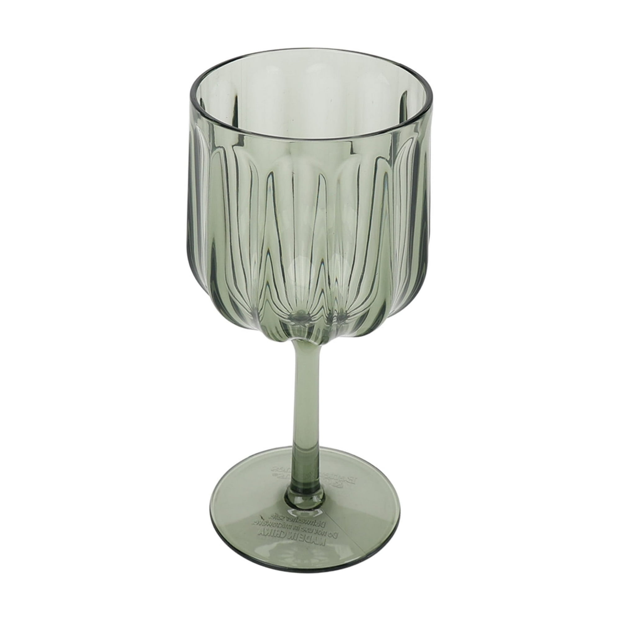 Better Homes & Gardens 17-Ounce Tritan Plastic Stemmed Wine Glass, Green