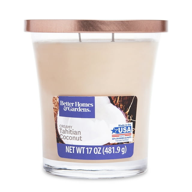 Better Homes & Gardens 17oz Creamy Tahitian Coconut Scented 2wick Jar