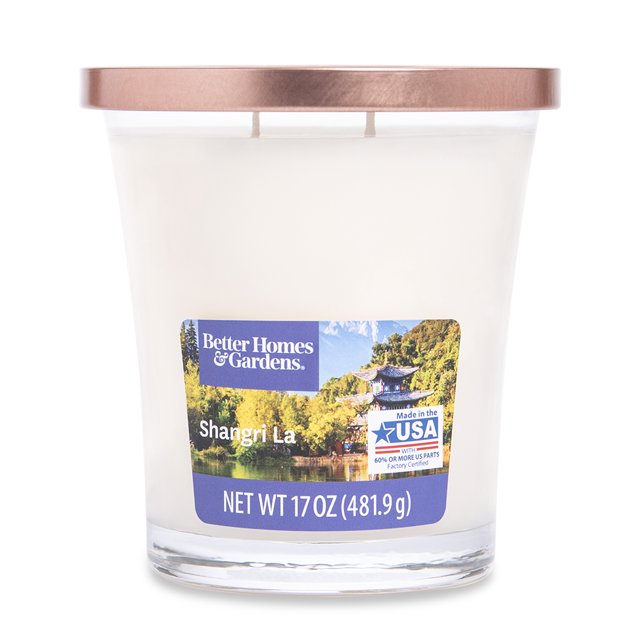 Better Homes & Gardens 17oz Shangri La Scented 2-wick Jar Candle ...