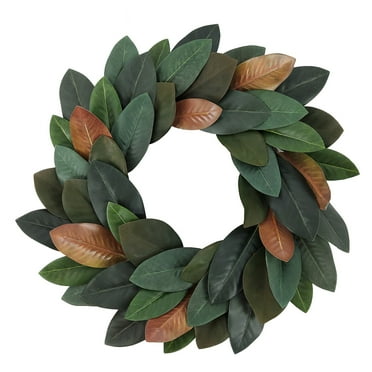 Better Homes & Gardens 18" Artificial Magnolia Leaves Wreath, Polyester
