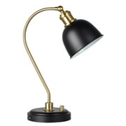 Better Homes & Gardens 18" Black and Gold Desk Lamp, Modern Design
