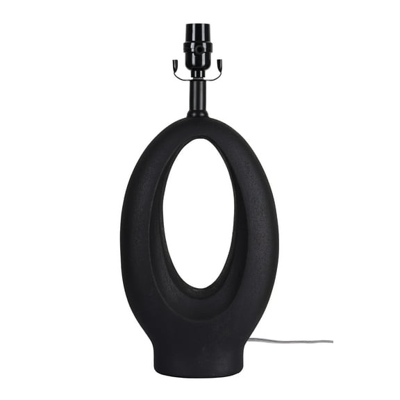 Better Homes & Gardens 18"H Matte Black Oval Ceramic Table Lamp Base