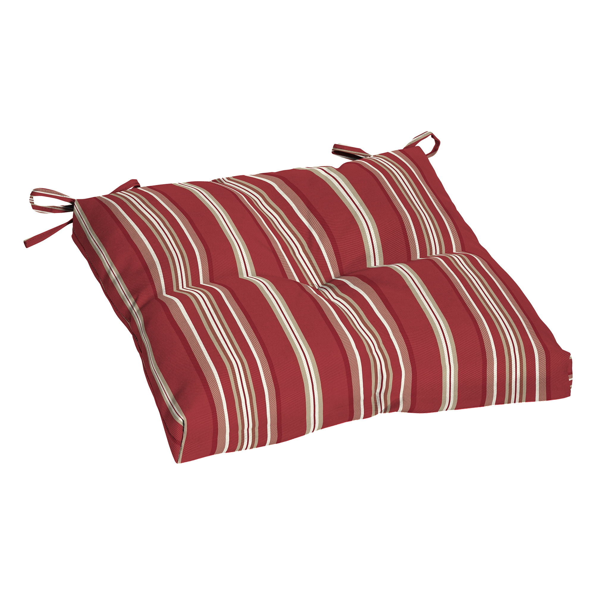 Better Homes Gardens 18 L x 19 W Red Stripe Rectangle Outdoor Seat Pad 1 Pack