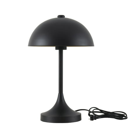 Better Homes & Gardens 18" Modern Dome Touch On/Off Table Lamp, Black