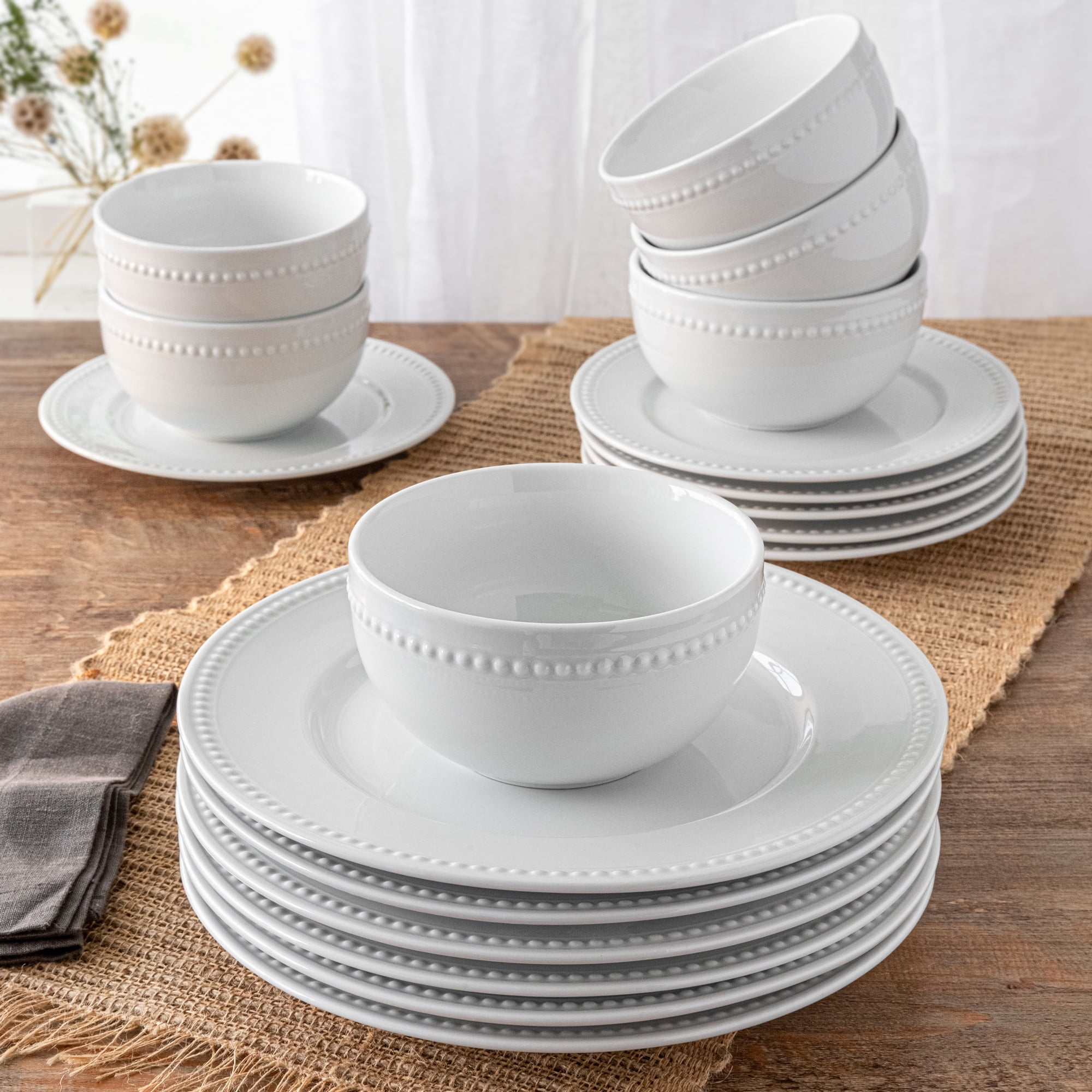 Staccato Wide-Rim Porcelain Dinnerware