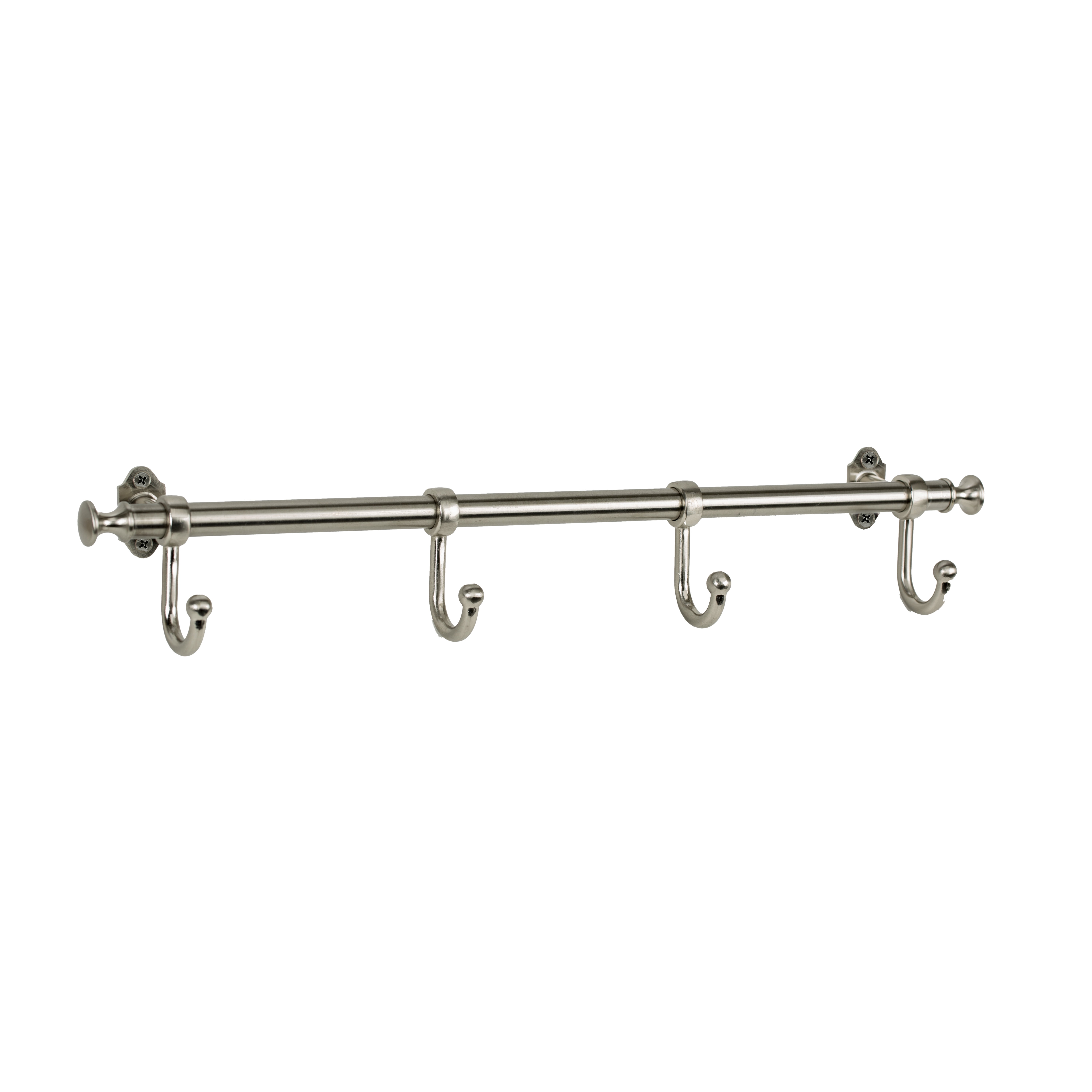 Brushed nickel hook rack sale