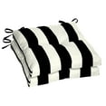 Better Homes & Gardens 18" x 19" Black Stripe Rectangle Outdoor Seat
