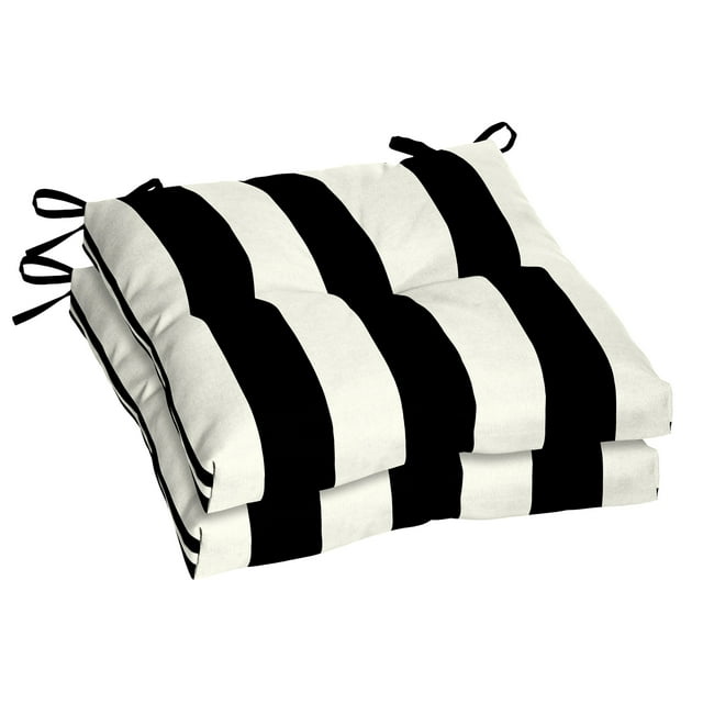 Better Homes & Gardens 18" x 19" Black Stripe Rectangle Outdoor Seat
