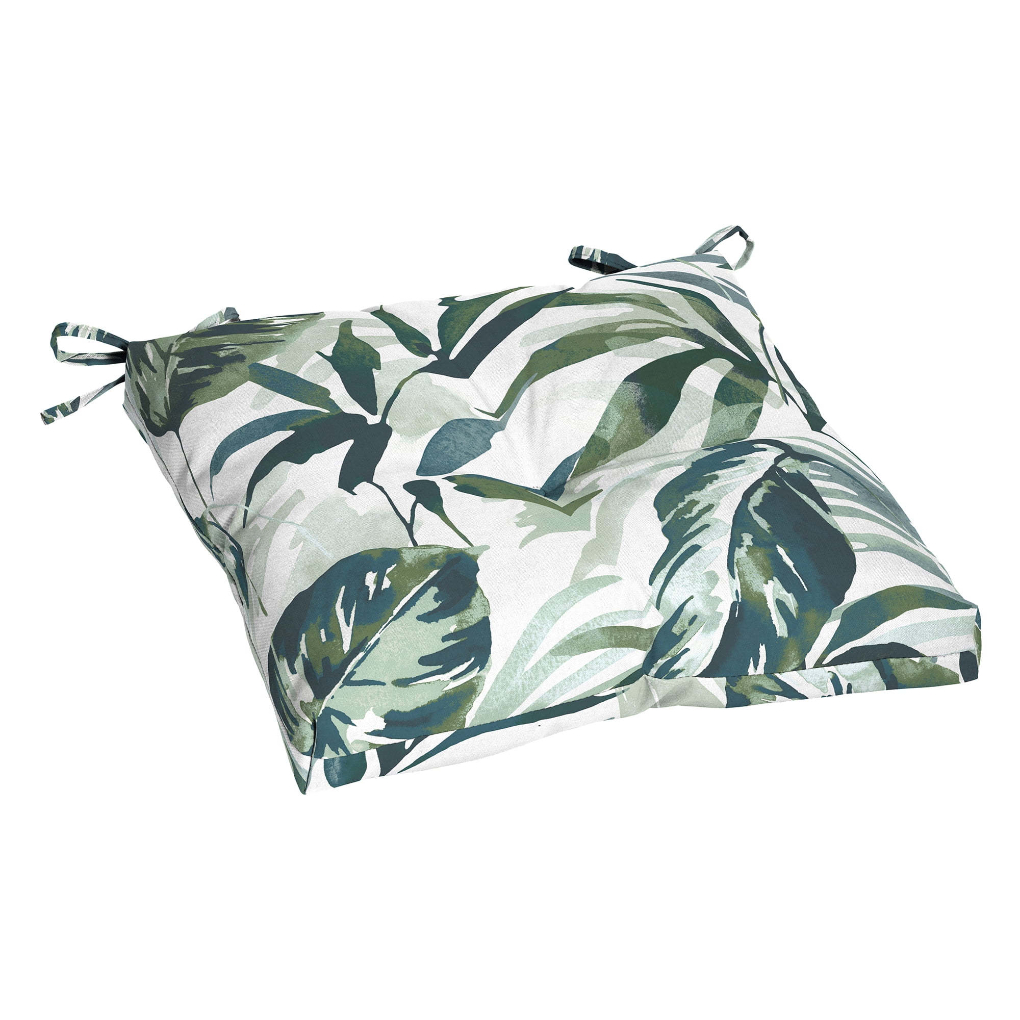 Better Homes & Gardens 18" x 19" Green Outdoor Seat Pad