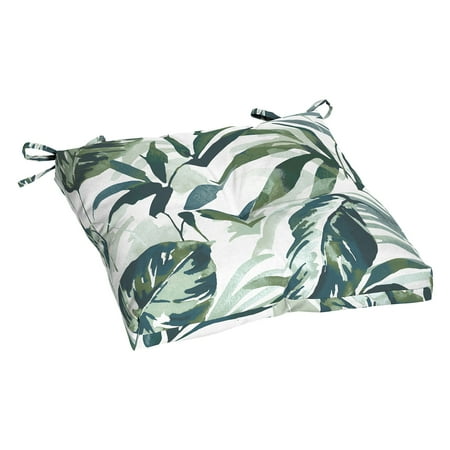 Better Homes & Gardens 18" x 19" Green Outdoor Seat Pad