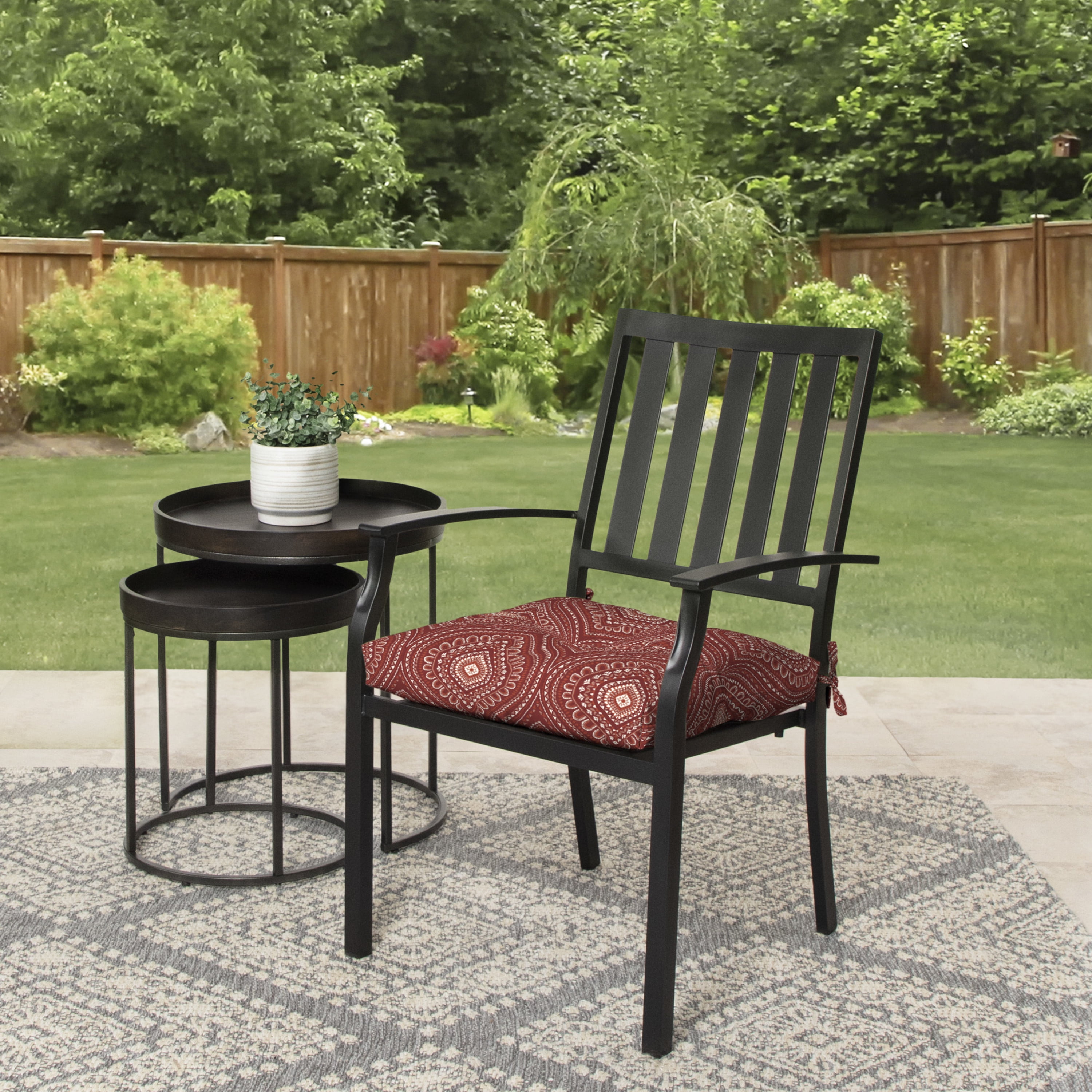 Black patio seat outlet cushions