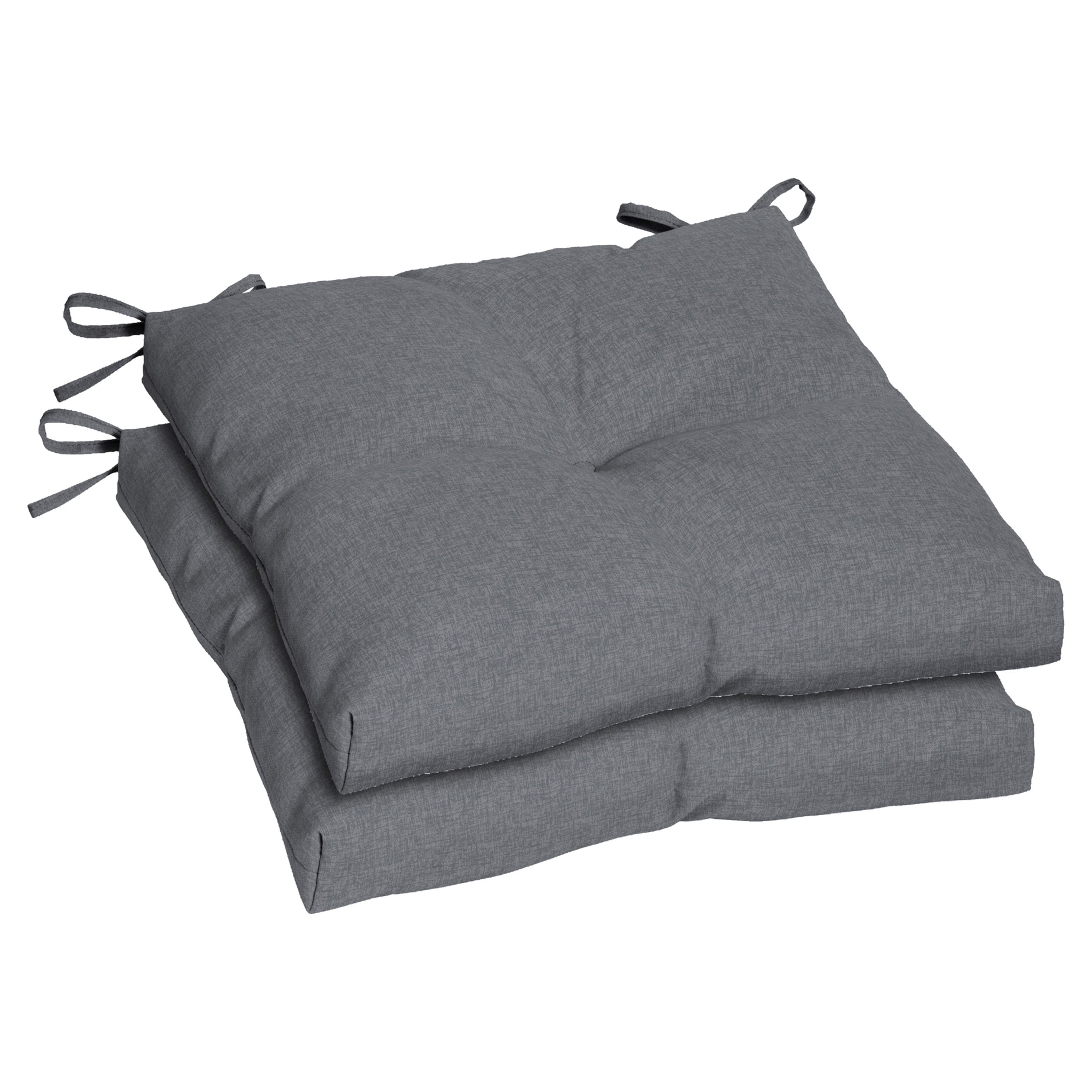 Better Homes Gardens 18 x 19 Solid Grey Outdoor Seat Cushion 2 Pack Walmart