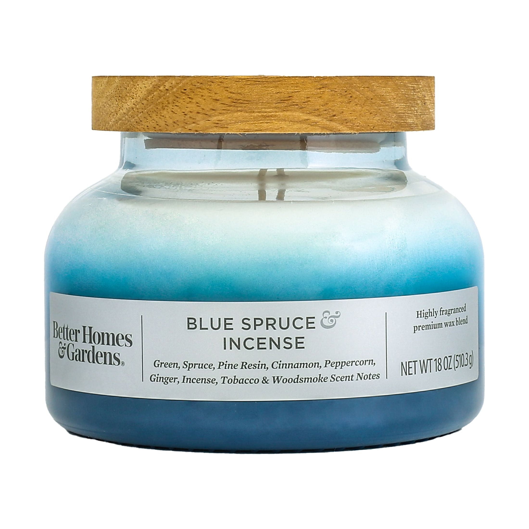 Better Homes & Gardens 18oz Blue Spruce & Incense Scented 2Wick Ombre