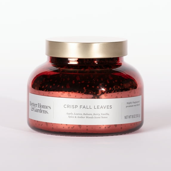 Better Homes & Gardens 18oz Crisp Fall Leaves Mercury 2-Wick Jar Candle