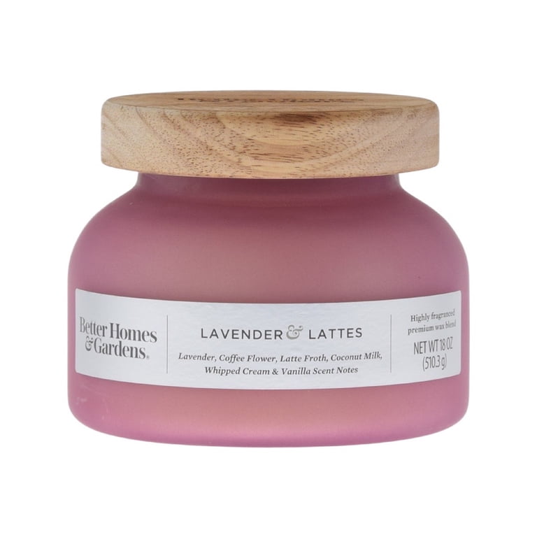 Better Homes & Gardens 18oz Lavender & Lattes Scented 2-Wick Bell