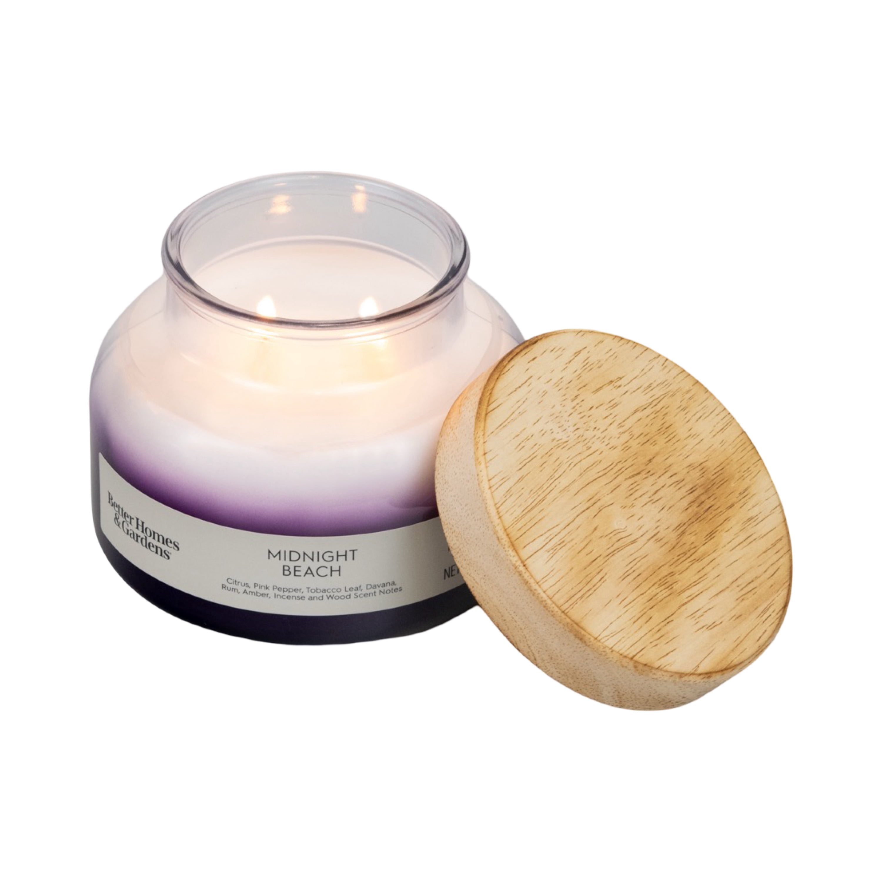 Better Homes & Gardens Midnight Beach Scented 2-Wick Ombre Jar Candle 18oz.