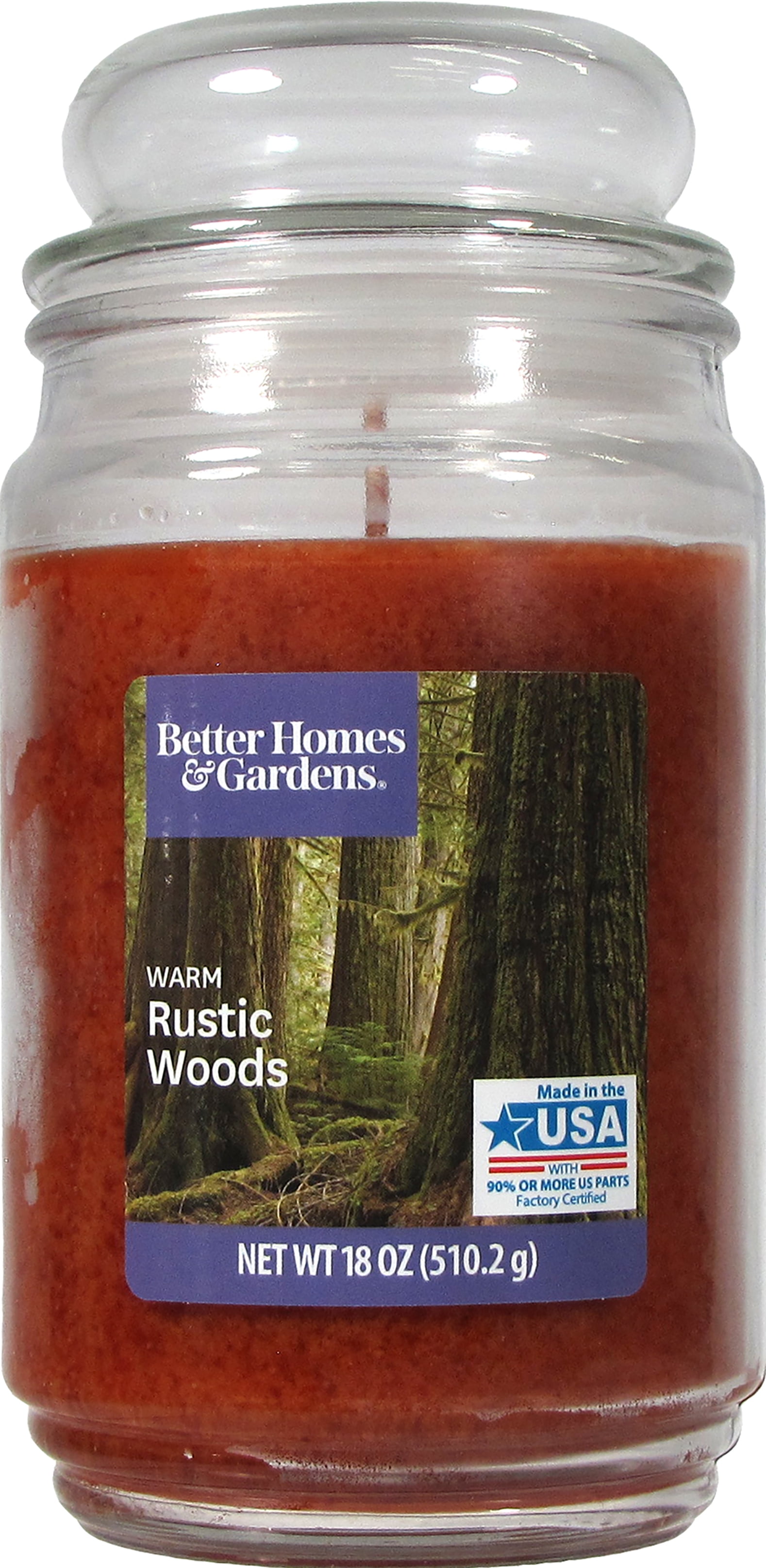 Better Homes & Gardens 18oz Warm Rustic Woods Scented Single-Wick Jar Candle - Walmart.com