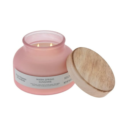 Better Homes and Gardens Warm Spring Sunshine Scented 2-Wick Frosted Jar Candle 18oz.