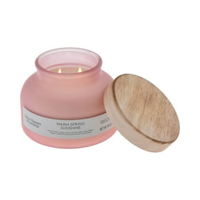 Better Homes & Gardens Warm Spring Sunshine Scented 2-Wick Frosted Jar Candle, 18 oz