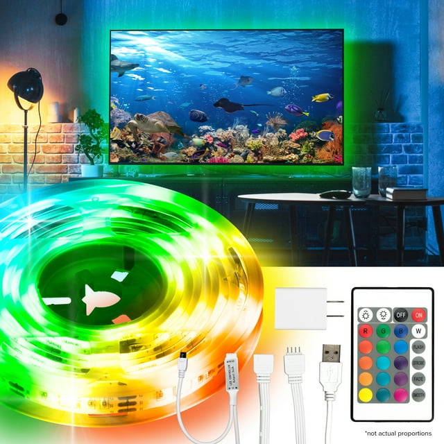 Better Homes & Gardens 19.7in. 6 Watt RGB LED Indoor Tape