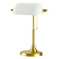 thumbnail image 1 of Better Homes & Gardens 19" Gold/White Modern Glass Banker Desk Lamp, 1 of 6