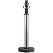 Better Homes & Gardens 19" Height Black Finish Metal Clear Glass Column Table Lamp Base, Modern Design, Office and Dorm