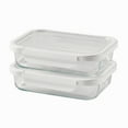 thumbnail interactive-video image 1 of Better Homes & Gardens 2.3Cup Rectangle Glass Food Storage Container with Tritan Lid. Set of 2, 4 Pieces, Best Used for Leftover Storage and Reheating, 1 of 10