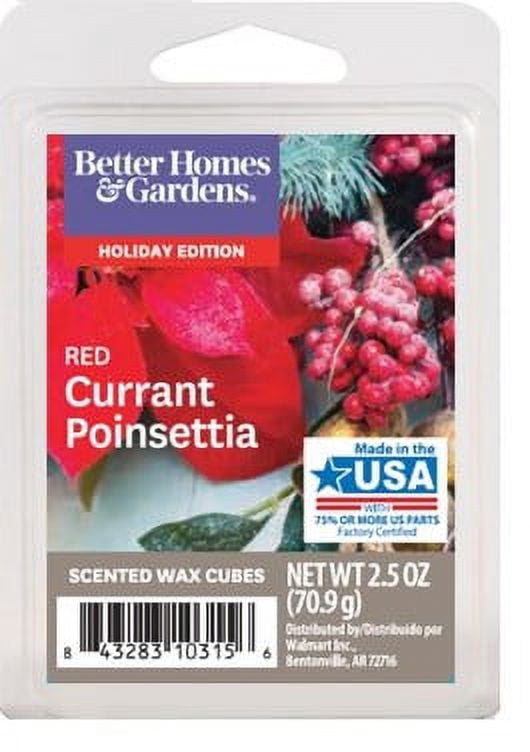 Better Homes & Gardens 2.5 oz Red Currant Poinsettia Scented Wax Melts