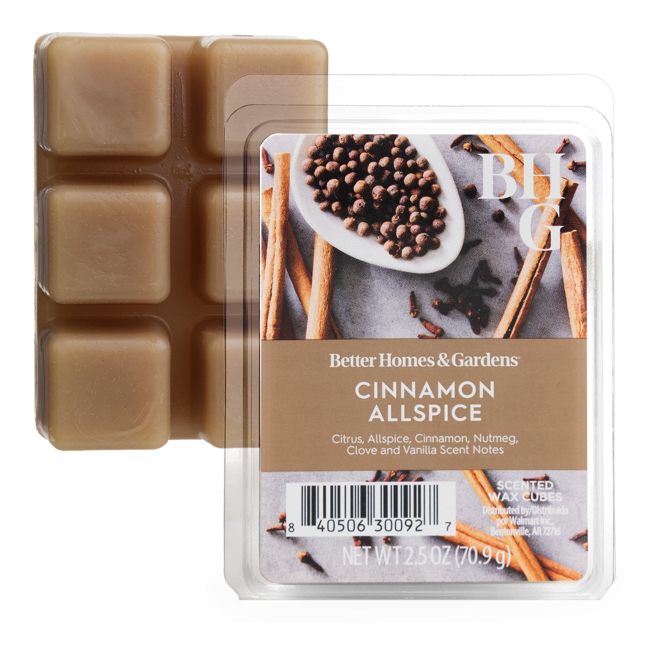 Better Homes & Gardens Cinnamon Allspice 2.5oz Wax Melts, Spiced Home Fragrance