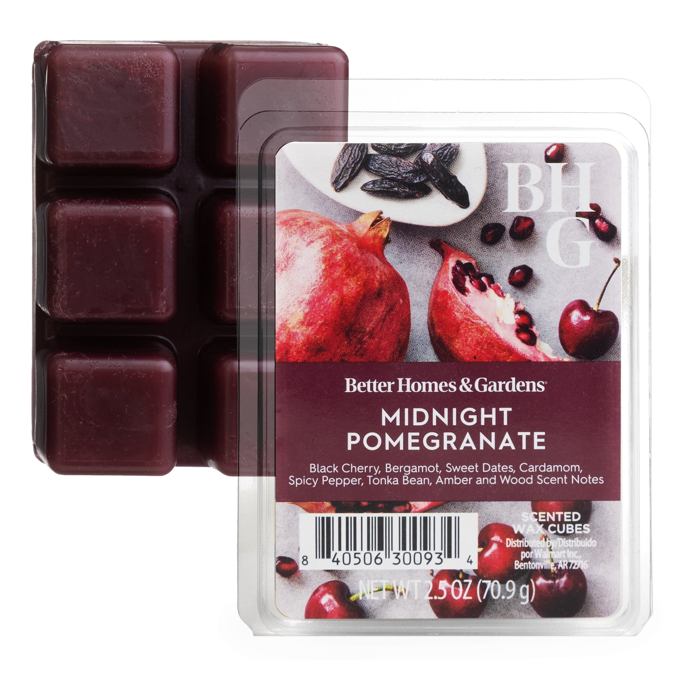 Better Homes & Gardens 2.5oz Wax Melts Midnight Pomegranate Midnight Pomegranate