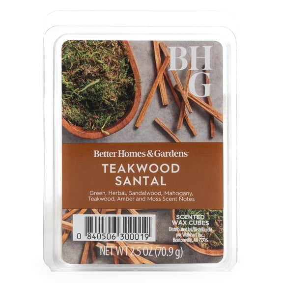 Better Homes & Gardens 2.5oz Wax Melts Teakwood Santal