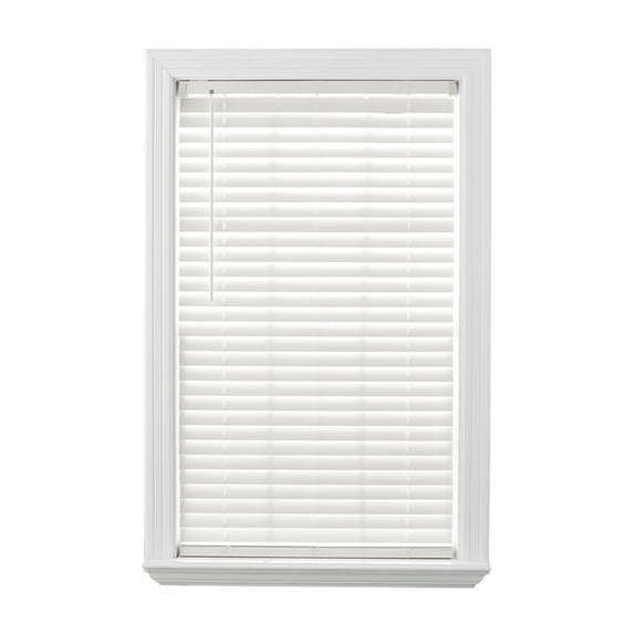 Better Homes & Gardens 2" Cordless Faux Wood Horizontal Blinds, Antique White, 23" W x 64" L